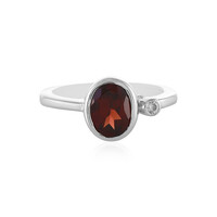 Bague en argent et Grenat du Mozambique