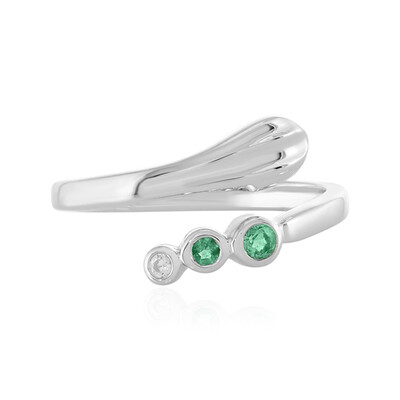Bague en argent et Emeraude d'Ethiopie (MONOSONO COLLECTION)