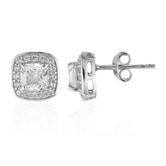 Boucles d'oreilles en argent et Topaze blanche