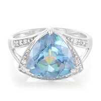 Bague en argent et Topaze rayon de lune
