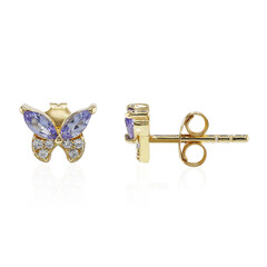 Boucles d'oreilles en argent et Tanzanite