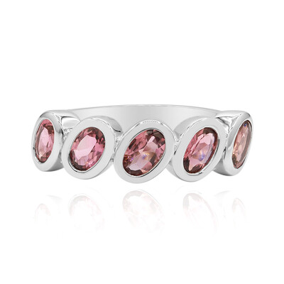 Bague en argent et Tourmaline rose