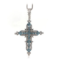 Collier en argent et Topaze bleu Suisse (Dallas Prince Designs)