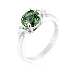 Bague en argent et Apatite chromifère