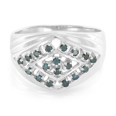 Bague pour homme en argent et Diamant fantaisie