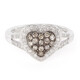 Bague en argent et Diamant champagne