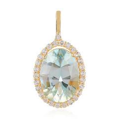 Pendentif en argent et Quartz lac de montagne