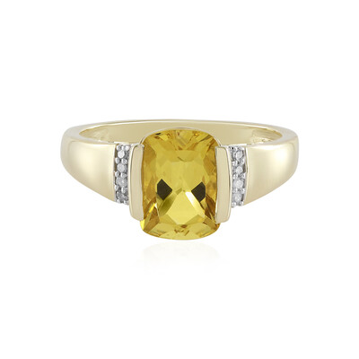 Bague en or et Béryl doré