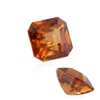  Zircon rouge du soir (gemme et boîte de collection)