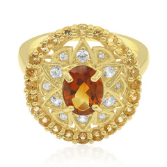 Bague en argent et Citrine Madère