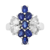 Bague en argent et Topaze blanche