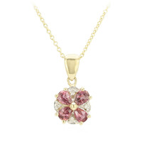 Collier en or et Saphir Padparadscha non chauffé