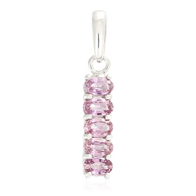 Pendentif en argent et Saphir pourpre de Ceylan non chauffé