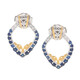 Boucles d'oreilles en argent et Saphir bleu (Gems en Vogue)