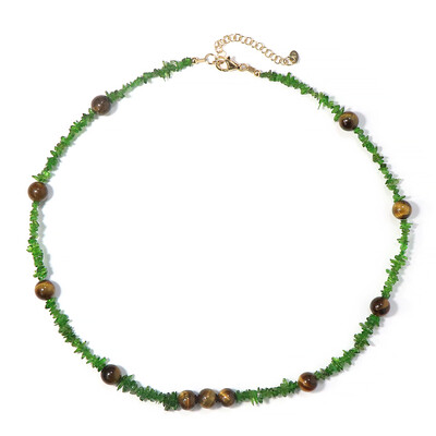 Collier en argent et Œil de Tigre