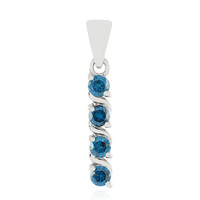 Pendentif en argent et Diamant bleu I3