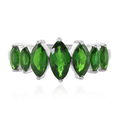 Bague en argent et Diopside de Russie
