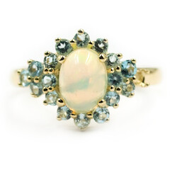 Bague en or et Opale Welo