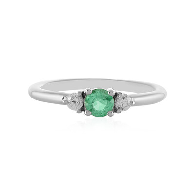Bague en argent et Emeraude d'Ethiopie