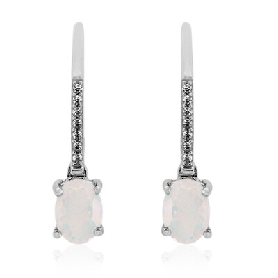 Boucles d'oreilles en argent et Opale Welo