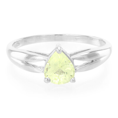 Bague en argent et Chrysobéryl du Brésil
