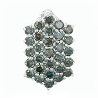 Pendentif en argent et Diamant fantaisie