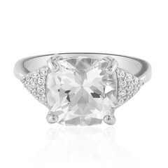 Bague en argent et Topaze blanche