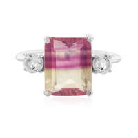 Bague en argent et Fluorite multicolore