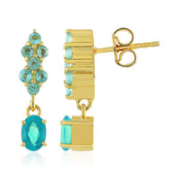 Boucles d'oreilles en argent et Opale bleue d'Éthiopie