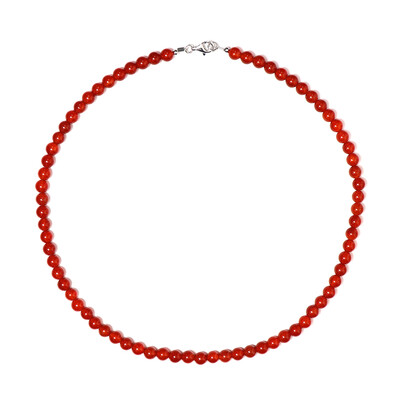 Collier en argent et Onyx rouge