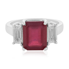 Bague en argent et Rubis de Madagascar