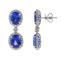 Boucles d'oreilles en or et Tanzanite AAA (CIRARI)