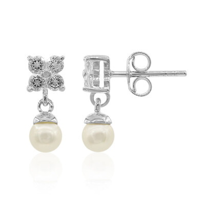 Boucles d'oreilles en argent et Perle de culture d'eau douce