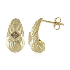 Boucles d'oreilles en or et Diamant champagne I2 (de Melo)