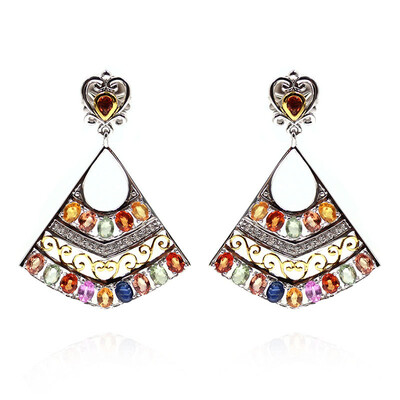 Boucles d'oreilles en argent et Saphir (Dallas Prince Designs)