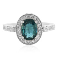 Bague en argent et Kyanite bleu pétrole