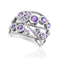 Bague en argent et Améthyste de Zambie