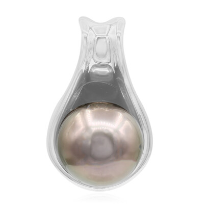 Pendentif en argent et Perle de culture de Tahiti (TPC)