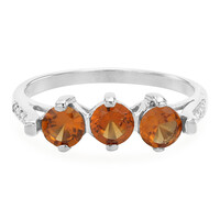 Bague en argent et Grenat Hessonite