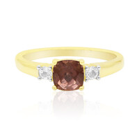 Bague en or et Apatite rouge