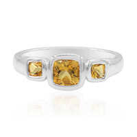 Bague en argent et Citrine