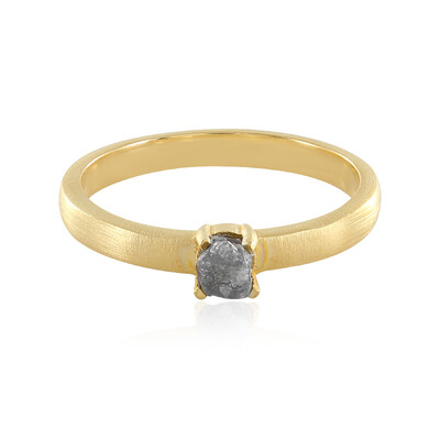 Bague en argent et Diamant couleur argent