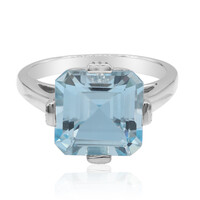 Bague en argent et Topaze bleu ciel