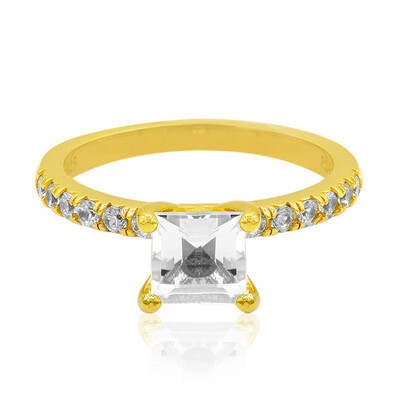 Bague en argent et Topaze blanche
