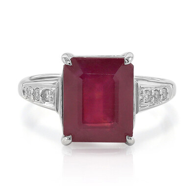 Bague en argent et Rubis de Madagascar