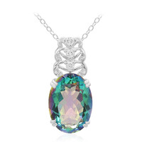Collier en argent et Quartz mystique