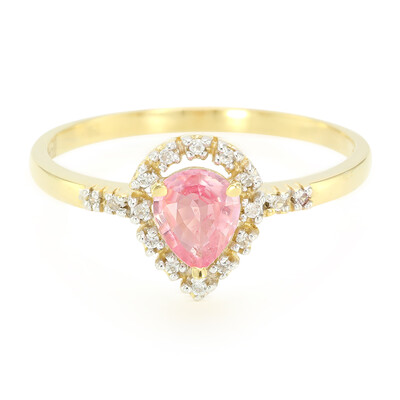 Bague en argent et Saphir Padparadscha