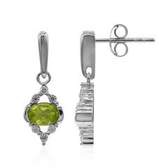 Boucles d'oreilles en argent et Péridot de Birmanie