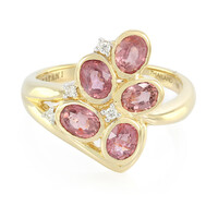 Bague en or et Saphir Padparadscha non chauffé (AMAYANI)