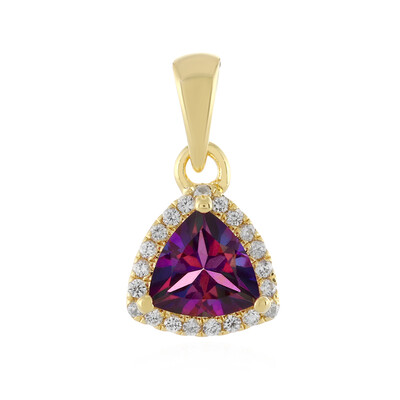 Pendentif en argent et Topaze mystique pourpre